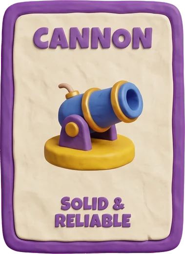Cannon tower card: solid and reliable.